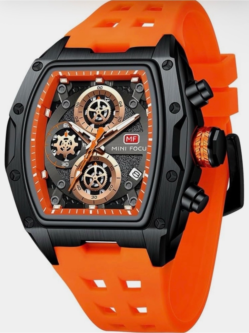 MINI FOCUS Orange Sport Chronograph Watch